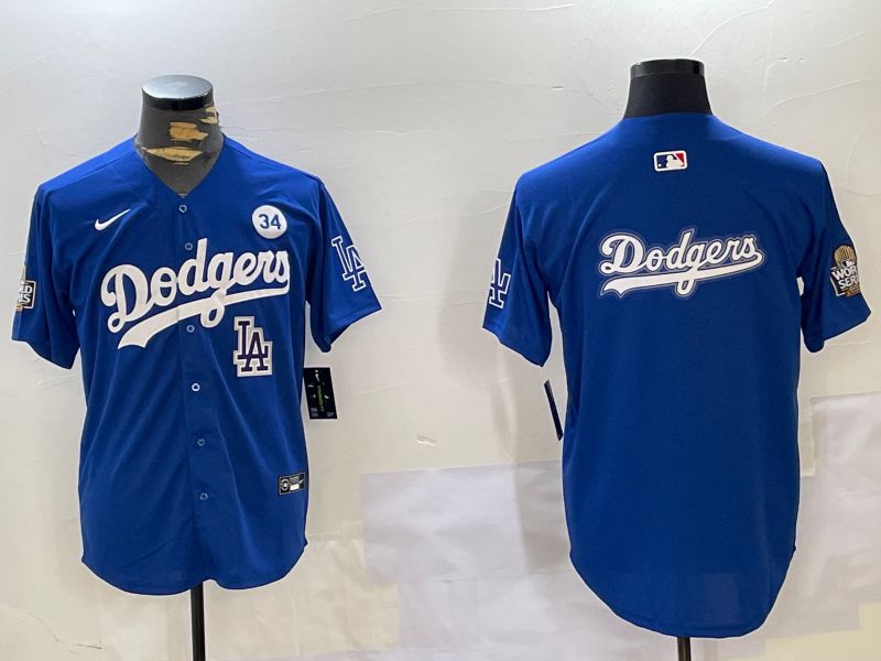 Men Los Angeles Dodgers Blank Blue Game 2024 Nike MLB Jersey style 11205->los angeles dodgers->MLB Jersey